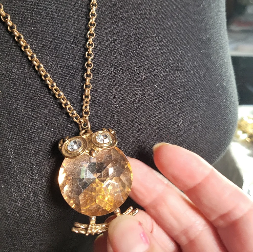 Source Unknown Gold Teardrop‎ Pendant Necklace